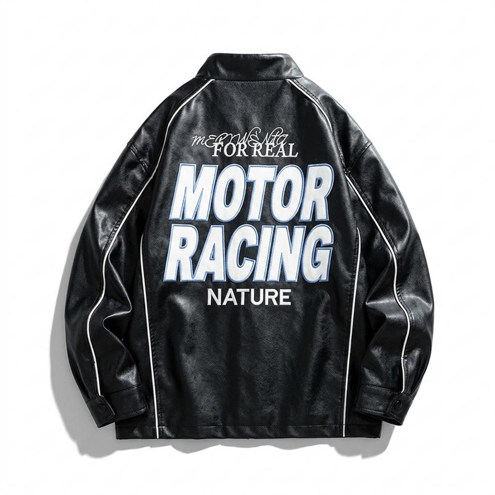 Allsaints Leather - Lelom | Printed Piped Jacket Unisex