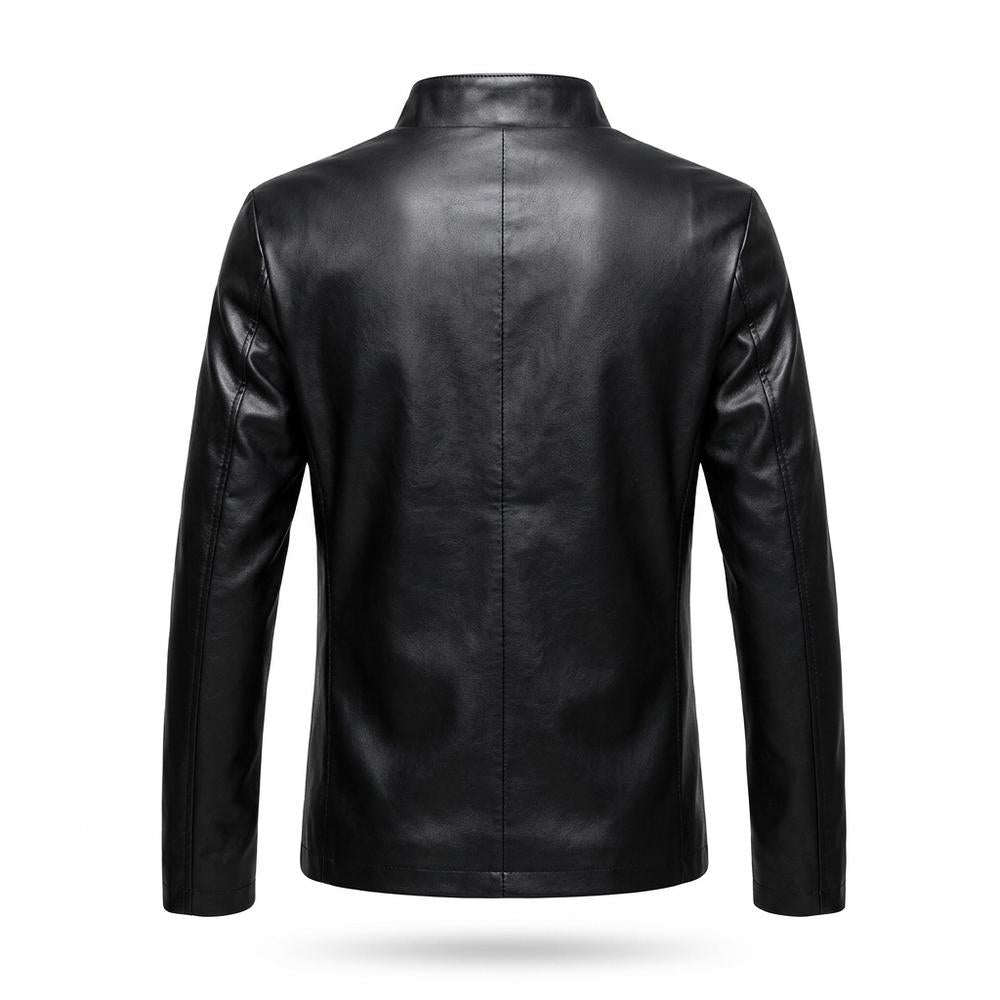 Allsaints Leather - Visik | Stand-Collar Zip-Up Leather Jacket Men