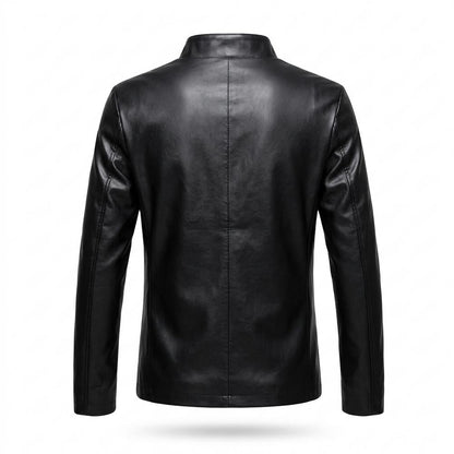 Allsaints Leather - Visik | Stand-Collar Zip-Up Leather Jacket Men