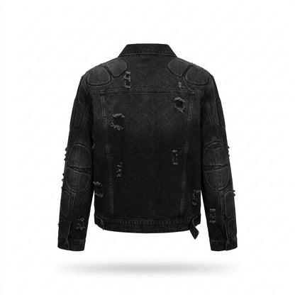 Allsaints Leather - Mirel | Padded Distressed Denim Jacket Unisex