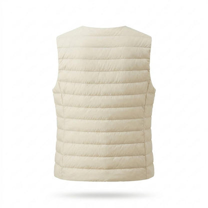 Allsaints Leather - Mamor | Quilted Collarless Vest Women