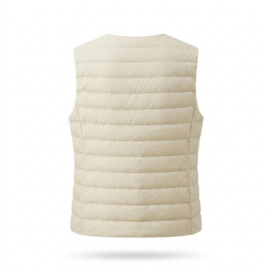 Allsaints Leather - Mamor | Quilted Collarless Vest Women