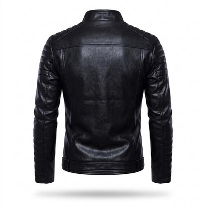 Allsaints Leather - Medur | Asymmetrical Quilted Leather Jacket Men