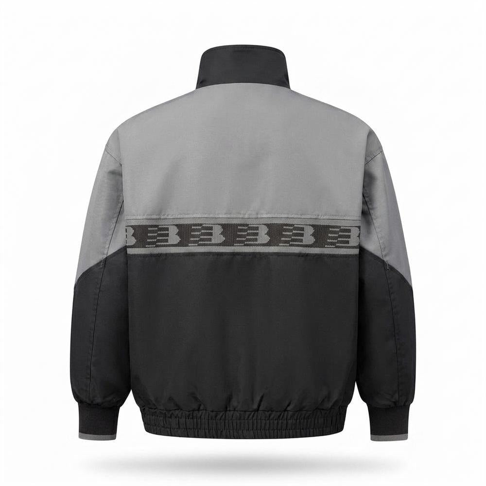 Allsaints Leather - Lamin | Color-Block Stand-Collar Jacket Unisex