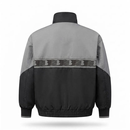 Allsaints Leather - Lamin | Color-Block Stand-Collar Jacket Unisex