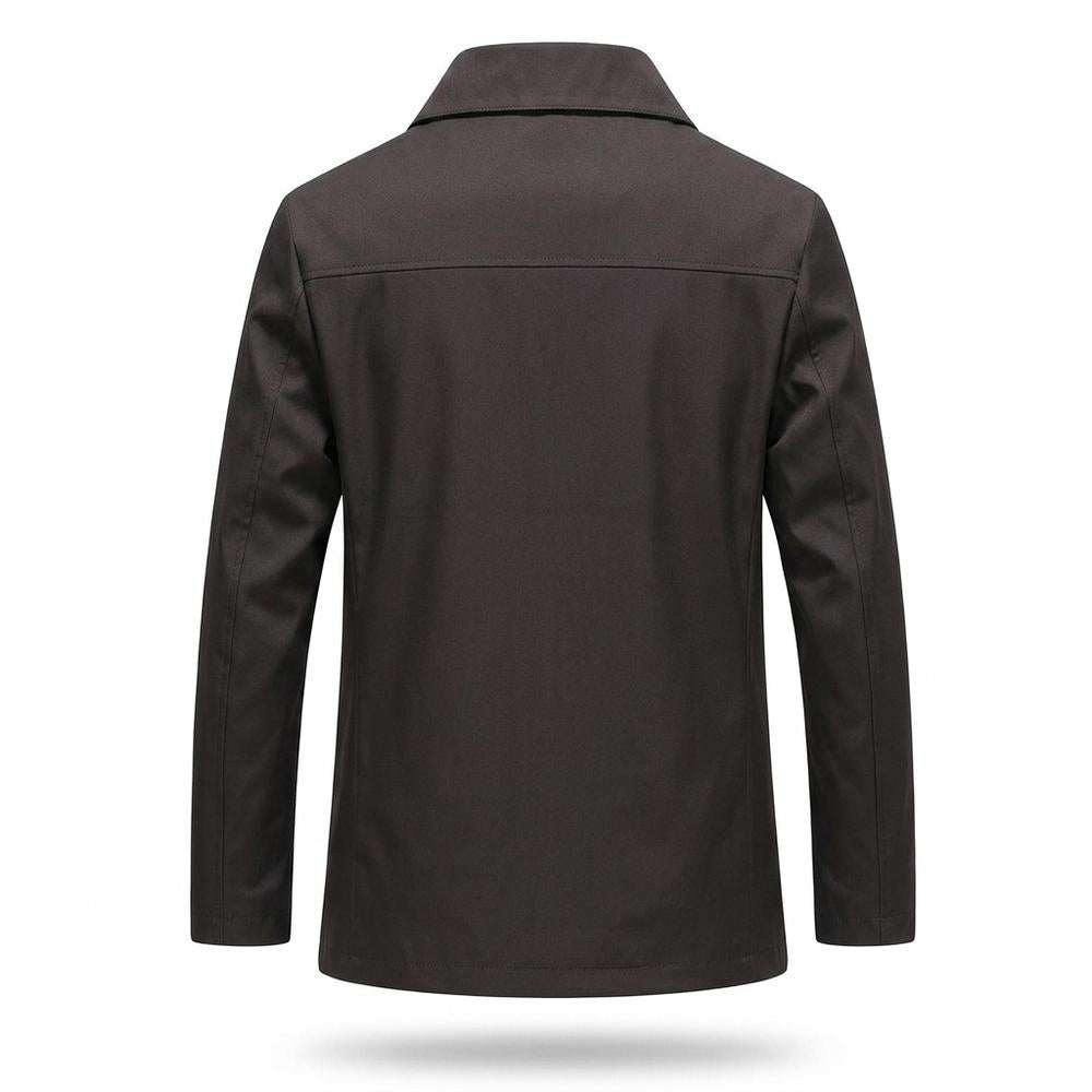 Allsaints Leather - Vanav | Single-Breasted Lined Coat Men