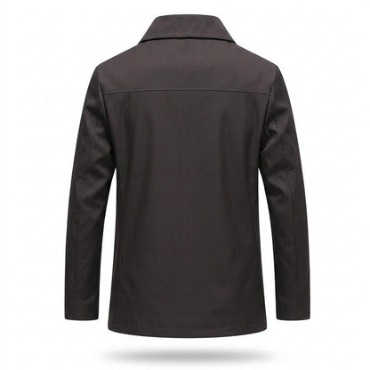 Allsaints Leather - Vanav | Single-Breasted Lined Coat Men