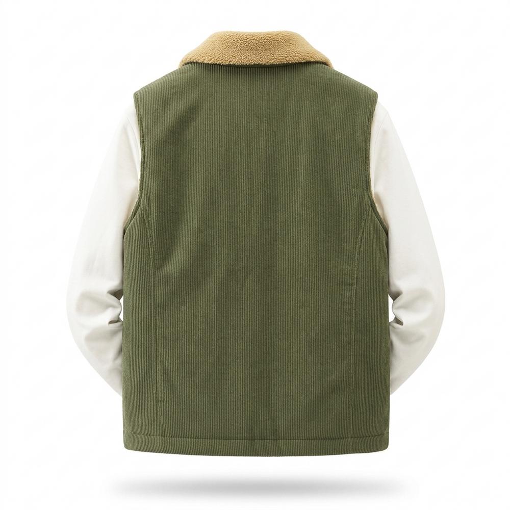Allsaints Leather - Elnav | Corduroy Lined Vest Men