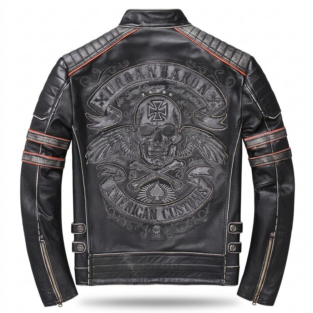 Allsaints Leather - Mimor | Quilted Slim-Fit Leather Jacket Men