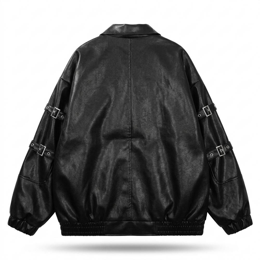 Allsaints Leather - Nikal | Buckled Oversized Leather Jacket Unisex