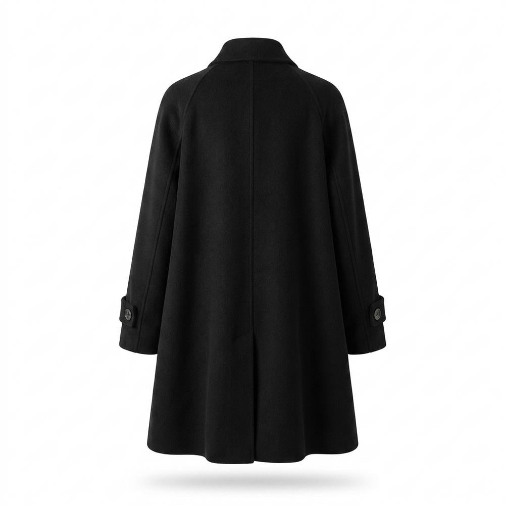 Allsaints Leather - Sesil | Double-Breasted Notched Lapel Coat Women