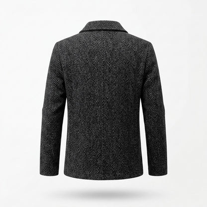 Allsaints Leather - Visel | Herringbone Slim-Fit Jacket Men