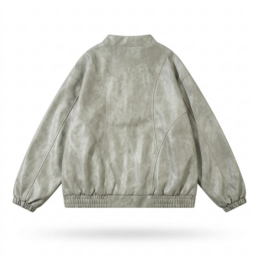 Allsaints Leather - Mowan | Washed Zip-Up Leather Jacket Unisex