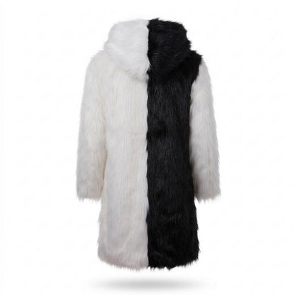 Allsaints Leather - Kenal | Split-Color Faux Fur Coat Unisex