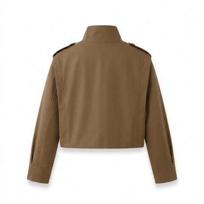 Allsaints Leather - Covar | High-Neck Cropped Jacket Women