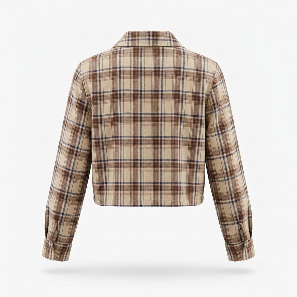 Allsaints Leather - Zemin | Cropped Plaid Jacket Women
