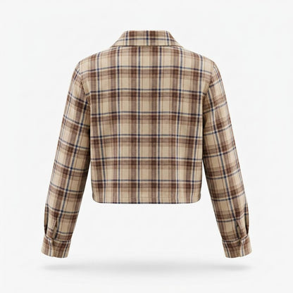 Allsaints Leather - Zemin | Cropped Plaid Jacket Women