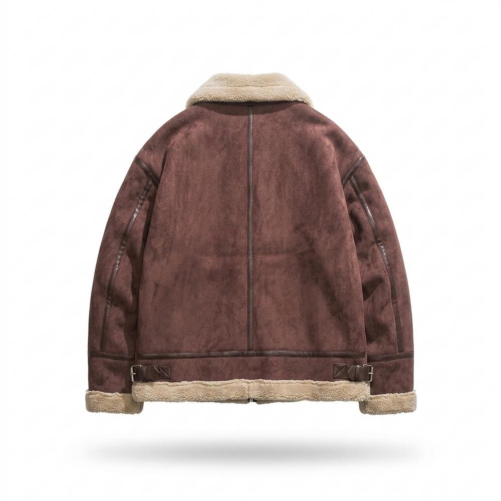 Allsaints Leather - Zaver | Faux-Suede Sherpa-Lined Jacket Unisex