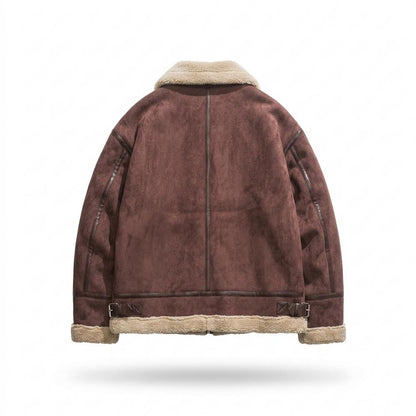 Allsaints Leather - Zaver | Faux-Suede Sherpa-Lined Jacket Unisex