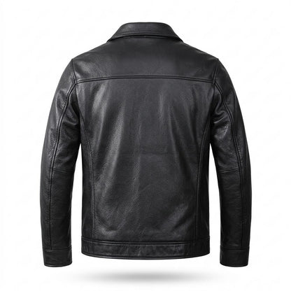 Allsaints Leather - Rezem | Grained Zip-Up Leather Jacket Men