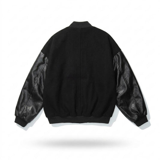 Allsaints Leather - Yomon | Button-Up Contrast-Sleeve Jacket Men