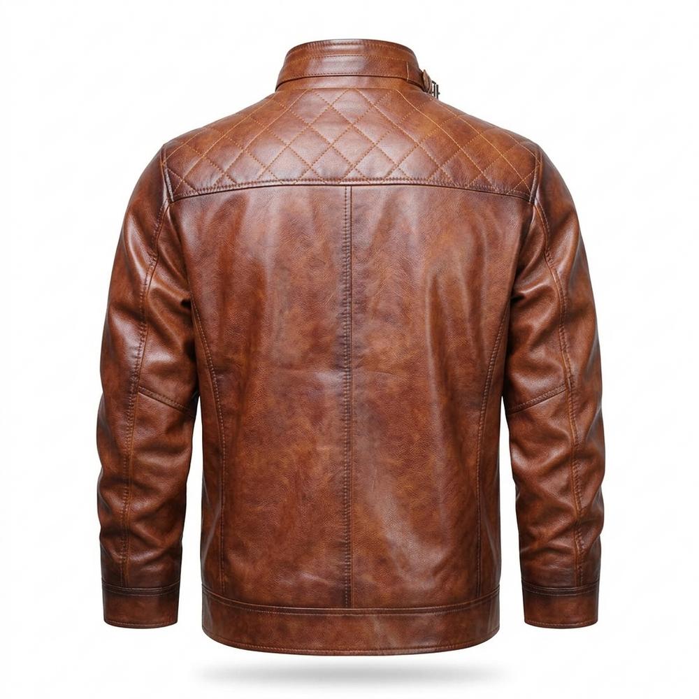 Allsaints Leather - Zelar | Quilted Zippered Leather Jacket Men