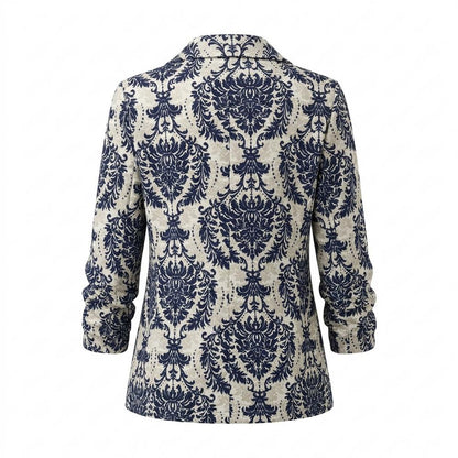 Allsaints Leather - Camin | Patterned Ruched Blazer Women