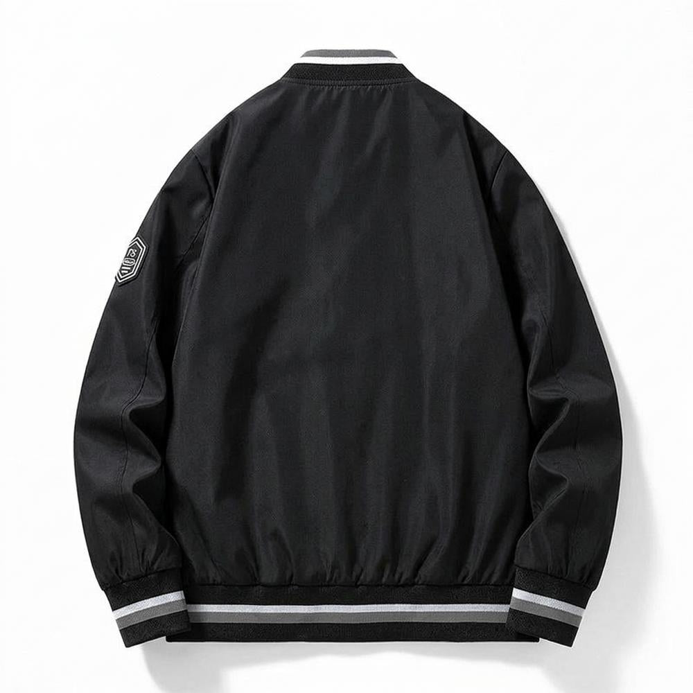 Allsaints Leather - Kever | Zip-Up Striped-Trim Jacket Men