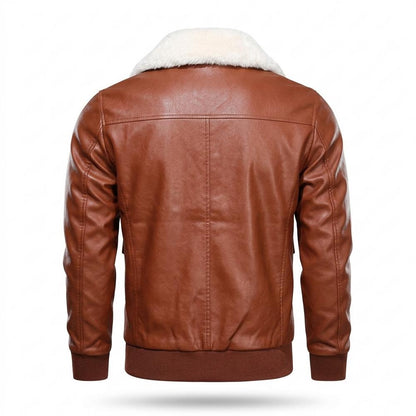 Allsaints Leather - Domav | Sherpa-Collared Lined Leather Jacket Men