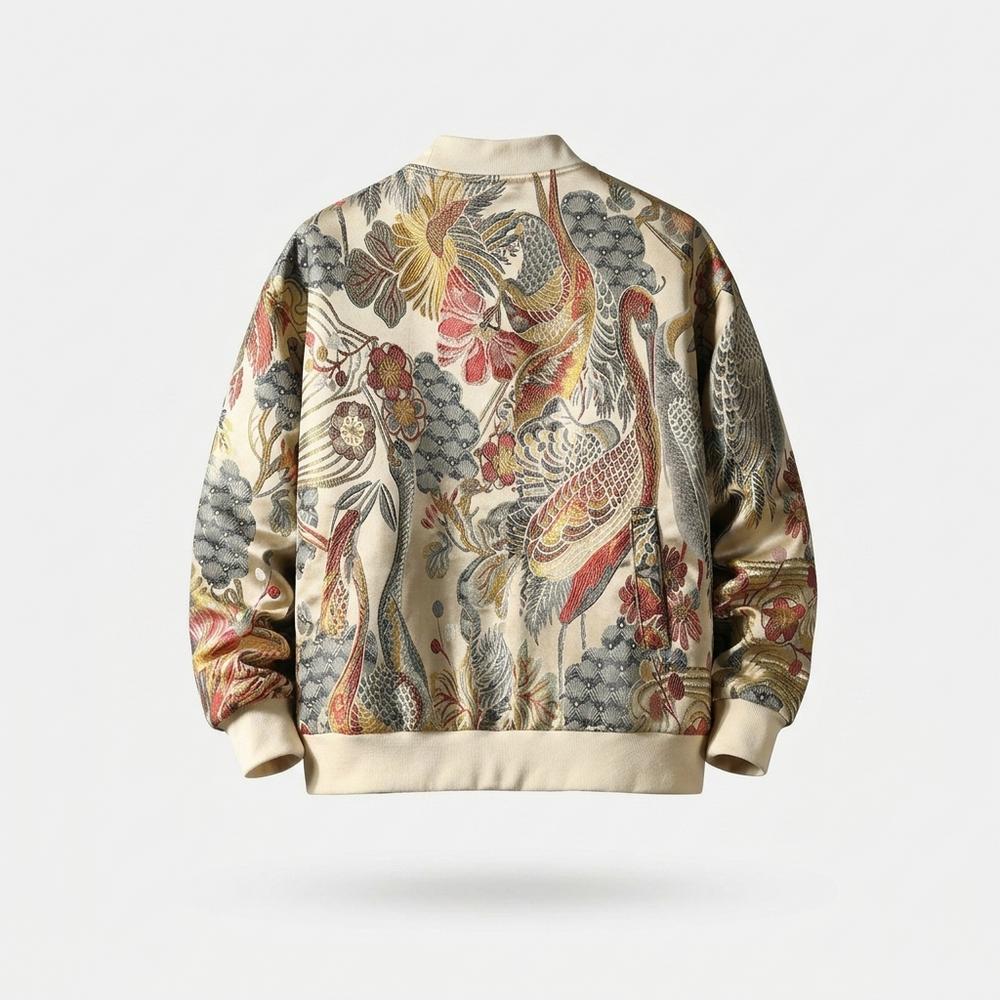 Allsaints Leather - Kafal | Embroidered Zip-Up Jacket Unisex