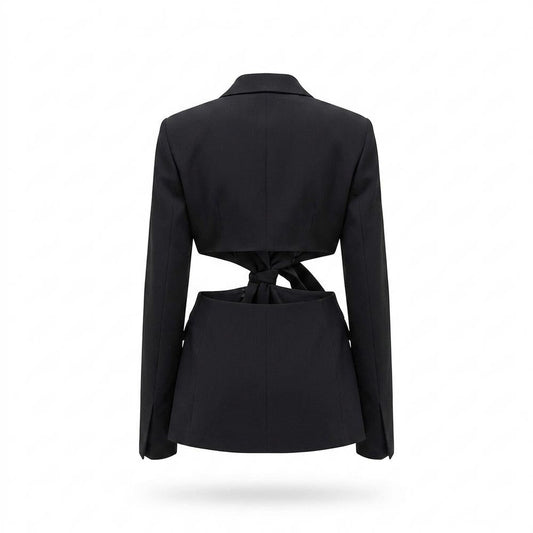 Allsaints Leather - Romon | Cut-Out Tie-Front Blazer Women
