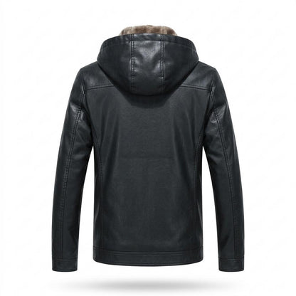 Allsaints Leather - Raran | Lined Hooded Leather Jacket Men