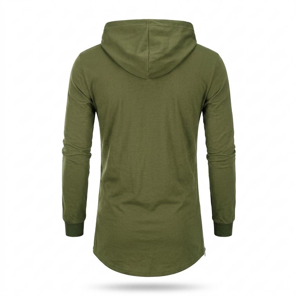 Allsaints Leather - Veven | Asymmetrical Longline Hoodie Men