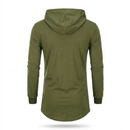 Allsaints Leather - Veven | Asymmetrical Longline Hoodie Men