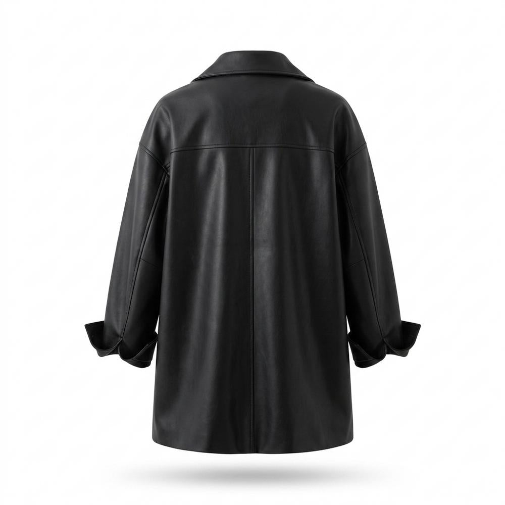 Allsaints Leather - Risen | Oversized Button-Front Leather Jacket Women