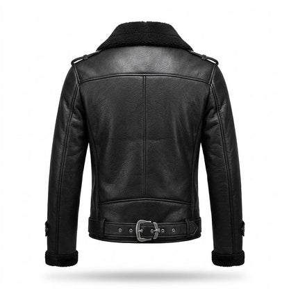 Allsaints Leather - Neron | Shearling-Lined Asymmetrical Leather Jacket Men