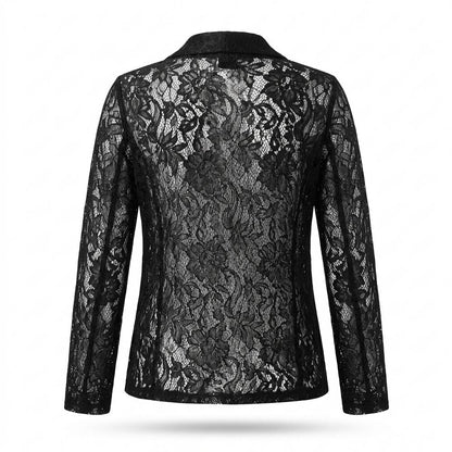 Allsaints Leather - Yover | Lace Open-Front Jacket Women