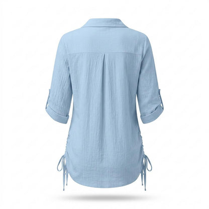Allsaints Leather - Zatal | Ruched Roll-Tab Sleeve Tunic Women