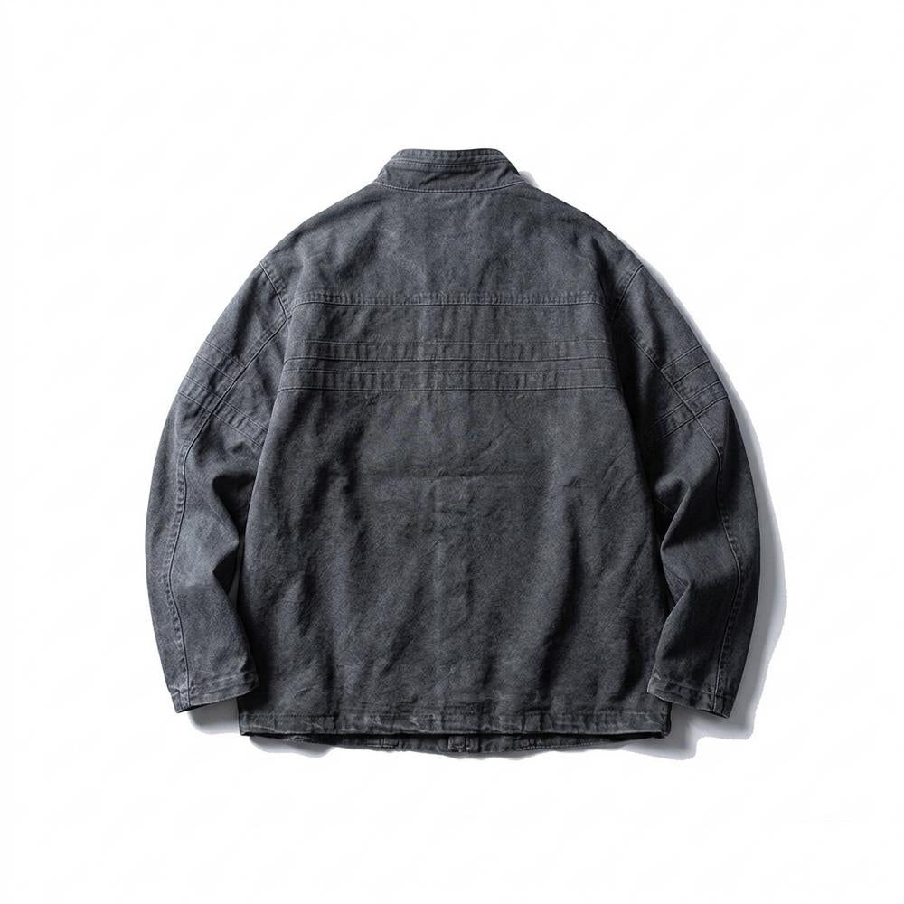 Allsaints Leather - Cozun | Zip-Up Washed Jacket Unisex