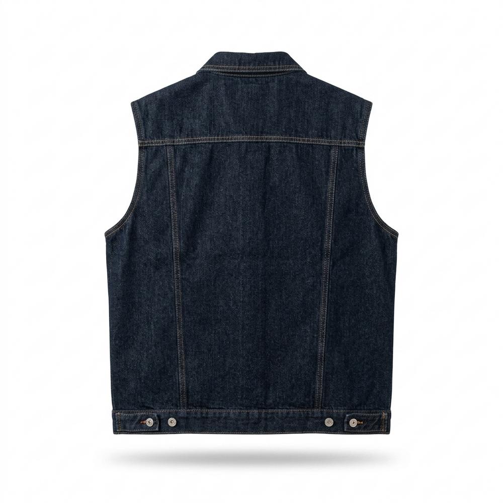 Allsaints Leather - Tirev | Denim Button-Front Vest Men
