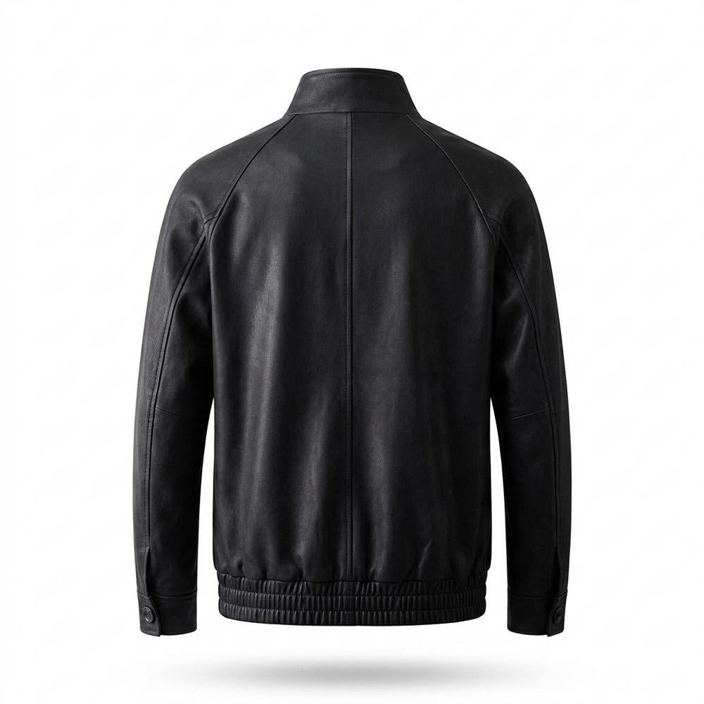 Allsaints Leather - Altal | Button-Front Raglan-Sleeve Leather Jacket Men