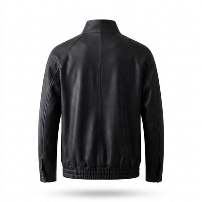 Allsaints Leather - Altal | Button-Front Raglan-Sleeve Leather Jacket Men