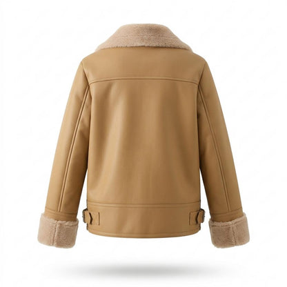 Allsaints Leather - Savan | Shearling-Lined Asymmetrical Leather Jacket Women