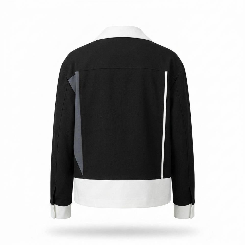 Allsaints Leather - Rirel | Color-Block Button-Front Jacket Unisex