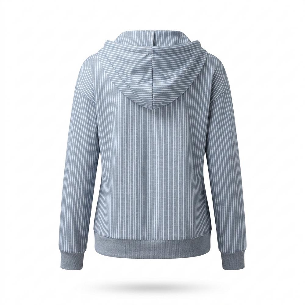 Allsaints Leather - Vamin | Striped Zip-Up Hoodie Women