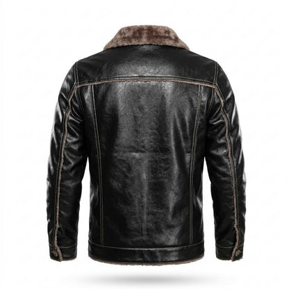 Allsaints Leather - Luzer | Sherpa-Lined Button-Front Leather Jacket Men