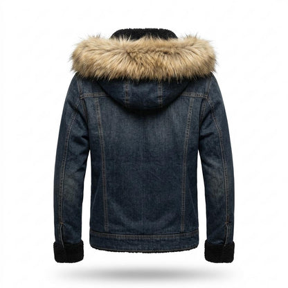 Allsaints Leather - Mupem | Sherpa-Lined Fur-Hooded Denim Jacket Men