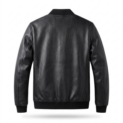 Allsaints Leather - Yokuv | Grained Zippered Leather Jacket Men