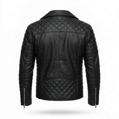Allsaints Leather - Miguk | Quilted Asymmetrical Leather Jacket Men