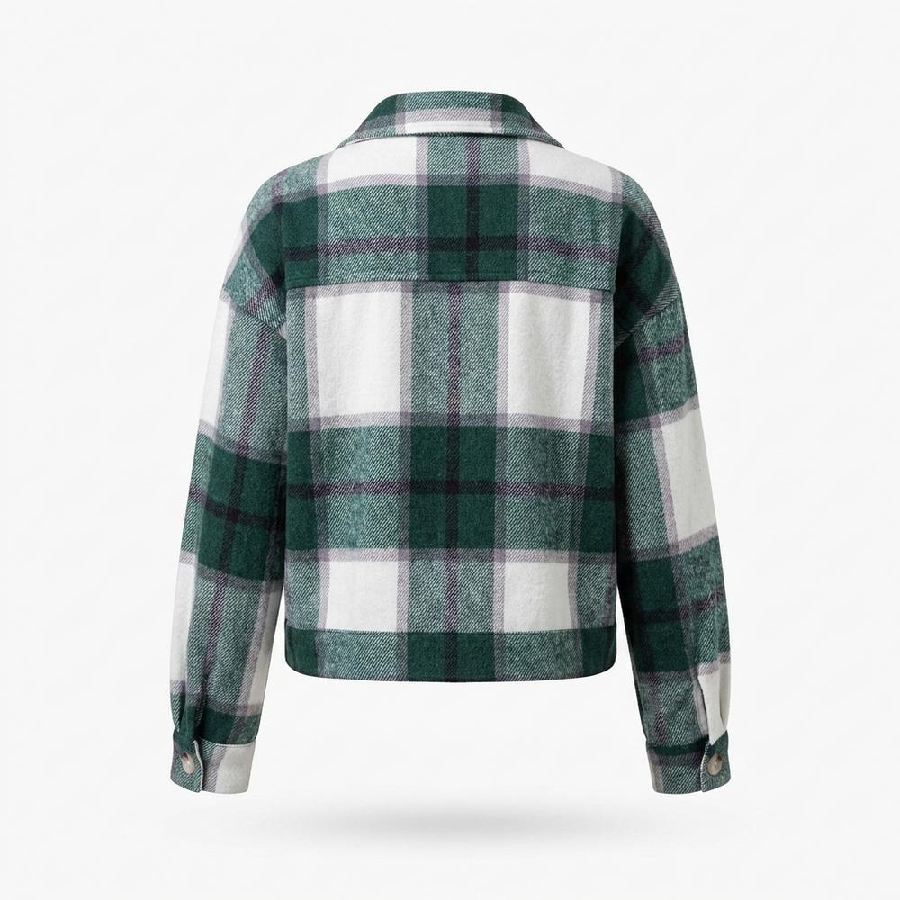 Allsaints Leather - Elsan | Plaid Cropped Jacket Women